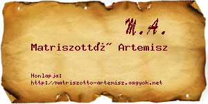 Matriszottó Artemisz névjegykártya